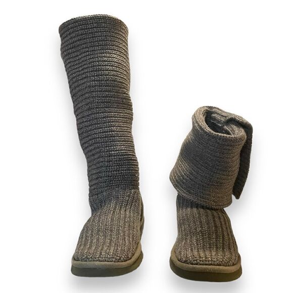 UGG Classic Cardy Tall Triplet Knit Sweater Boots - Picture 1 of 7